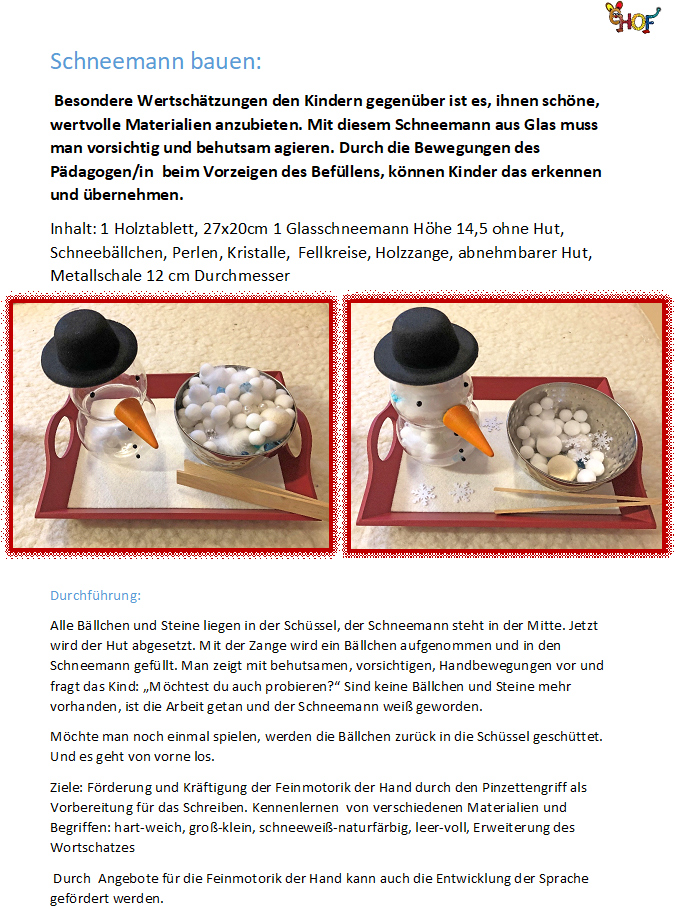 Text Schneemann bauen